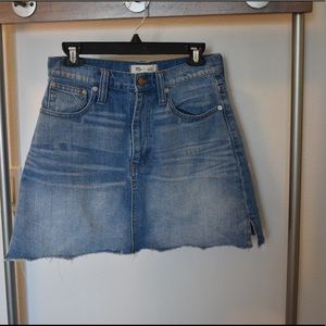 Madewell denim mini skirt